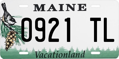 ME license plate 0921TL