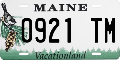 ME license plate 0921TM