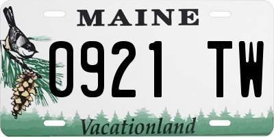 ME license plate 0921TW