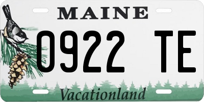 ME license plate 0922TE