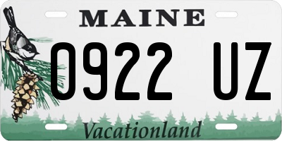 ME license plate 0922UZ