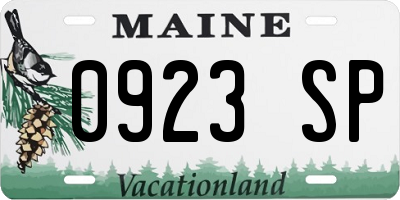 ME license plate 0923SP