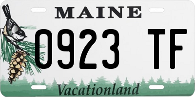 ME license plate 0923TF