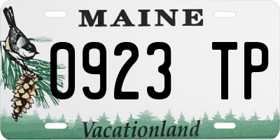 ME license plate 0923TP