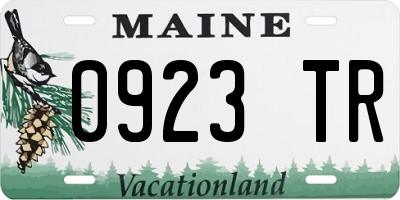 ME license plate 0923TR
