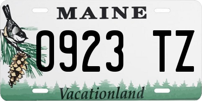ME license plate 0923TZ