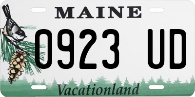ME license plate 0923UD