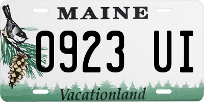ME license plate 0923UI