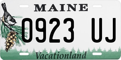 ME license plate 0923UJ