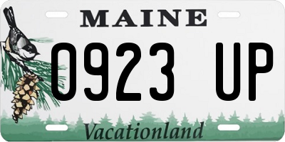 ME license plate 0923UP