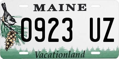 ME license plate 0923UZ