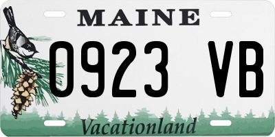 ME license plate 0923VB