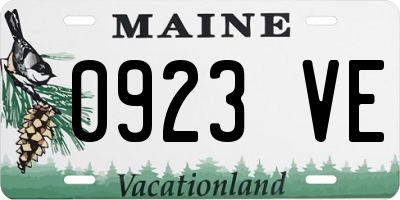 ME license plate 0923VE