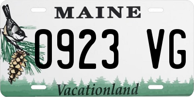 ME license plate 0923VG