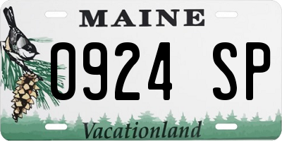 ME license plate 0924SP