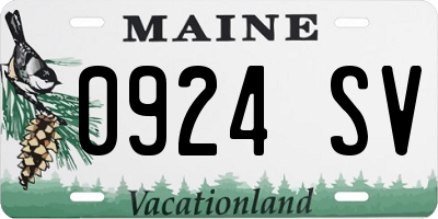 ME license plate 0924SV