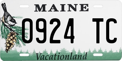 ME license plate 0924TC