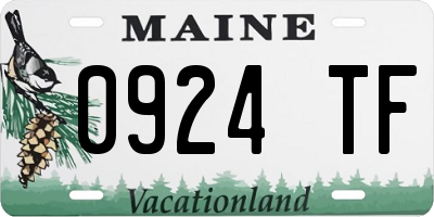 ME license plate 0924TF
