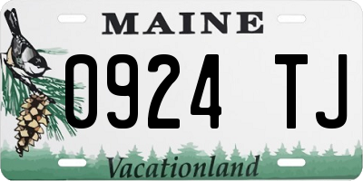 ME license plate 0924TJ