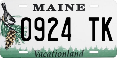 ME license plate 0924TK