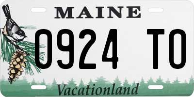 ME license plate 0924TO
