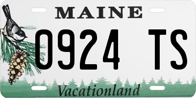 ME license plate 0924TS