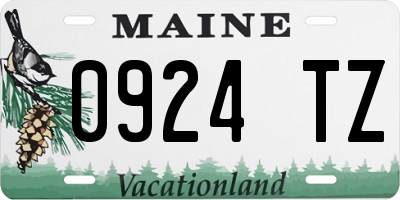 ME license plate 0924TZ