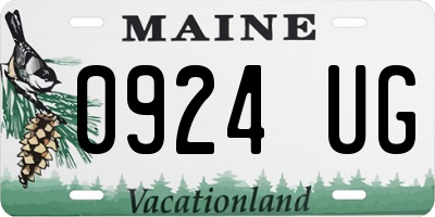 ME license plate 0924UG