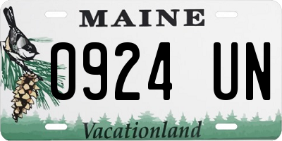 ME license plate 0924UN