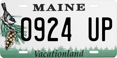 ME license plate 0924UP