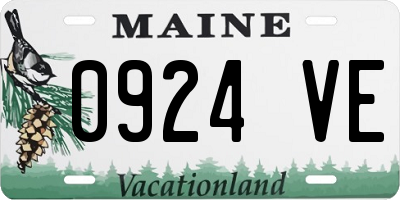 ME license plate 0924VE