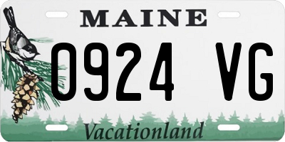 ME license plate 0924VG