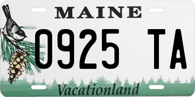 ME license plate 0925TA