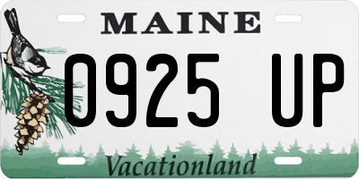 ME license plate 0925UP