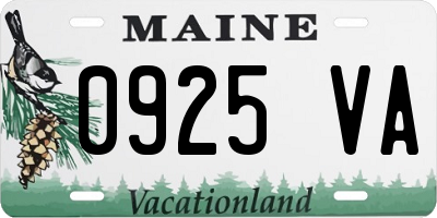 ME license plate 0925VA