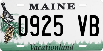 ME license plate 0925VB