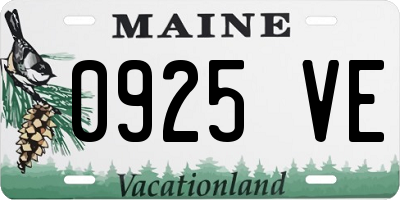 ME license plate 0925VE