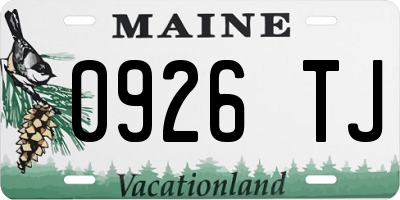 ME license plate 0926TJ