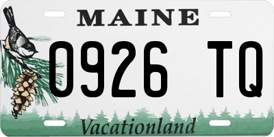 ME license plate 0926TQ