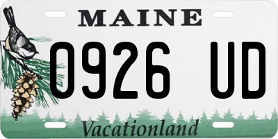 ME license plate 0926UD