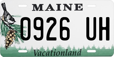ME license plate 0926UH