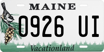 ME license plate 0926UI