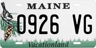 ME license plate 0926VG