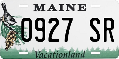 ME license plate 0927SR
