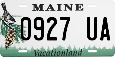 ME license plate 0927UA