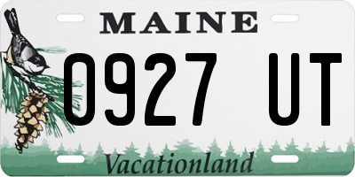 ME license plate 0927UT