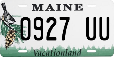 ME license plate 0927UU
