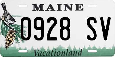 ME license plate 0928SV