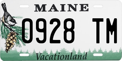 ME license plate 0928TM