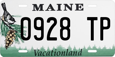ME license plate 0928TP